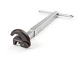 TEKTON WRN92002 Telescoping Basin Wrench, 3/8-Inch to 1-3/8-Inch Capacity, Long Reach 10-Inch to 17-