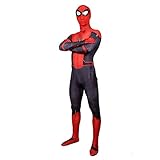 スパイダーマンコスプレ 仮装 着ぐるみ・全身タイツ 伸縮抜群 成人 男女共用 (adult-red-XXL)