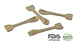 Toddlers Infant Utensils Baby Feeding spoon and fork set of 4 100% Organic Eco friendly Biodegradabl