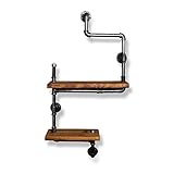 HAIZHEN ヴィンテージウォーターパイプラック本棚多機能ウォールシェルフ収納 ( 色 : B )