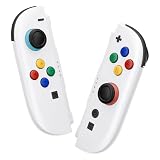 eXtremeRate Joycon 2対応用DIY交換シェルボタン、Nintendo Switch 2対応フルセットハウジングケース+デコレーションストリップ+ミドルブラケット+ボタン+工具キット-デラックス版【ホワイト】