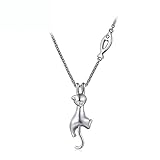 chrikathyファッション925シルバー猫鎖骨ペンダントネックレスジュエリーレディースガールズ女性チャームアクセサリー