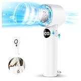 ハンディファン 冷却プレート 【2024最新・瞬間冷却・超大風量】 手持ち扇風機 6800mAh大容量 3in1 静音 1-100無段階風量