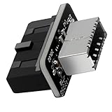 IYUANEPRO USB 3.0 19ピン - Type-E マザーボードヘッダーアダプター ブラック PCメインボード用内部コネクタ