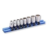 DEEN 1/4SQ12角インチソケット8PCセット