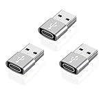 【 3個セット】ALLVD usb type-c変換アダプター Type C 2.0(メス) to USB (オス) USB2.0 高速データ転送 変換コネクタ 軽量 高耐久 合金製 スマホ ラップトップ 充電器 等対応 (シルバー)