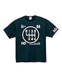 [The Roadster Story] マツダ公式 ロードスター ND シフトノブ Tシャツ 半袖(M, ネイビー)
