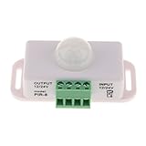 Baoblaze 全２色　自動　赤外線　PIR　モーション　センサ　スイッチ　モーション　ディテクタ　DC12-24V　 - ホワイト