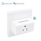 EZONTEQ スマートプラグ リモコン スマートコンセント JPプラグ Wifi スマートソケット ワイヤレス ハブ不要 Alexa/Google Home/IFTTT対応 音声コントロール 省エネ