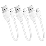 USB C ケーブル 【30CM 3本】 タイプc ケーブル 短い 2.4A 急速充電 高速データ転送 USB-A to USB-C TPE素材 iPhone16 15シリーズ/Galaxy S25/iPad Pro/iPad air/Xperia/Yoga/SSDその他type cデバイス対応 (ホワイト)