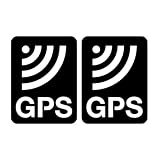 盗難防止 ステッカー GPS シール 防犯ステッカー 盗難 防犯 いたずら 事故 防止 セキュリティ 車 自転車 バイク 傘 光沢 防水 耐水 屋外 （GPS 電波マーク ２枚セット ブラック）