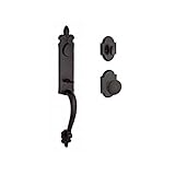 Baldwin sccotxrusrar481 Reserve Single円柱Handleset Cottonwood X素朴で素朴なアーチローズinダークブロンズ仕上げ