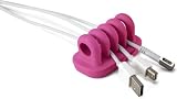 Quirky Cordies Desktop Cable Management for power cords and charging accessory cables (Pink) by Quir