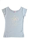 フラダンス用レッスンTシャツ（花柄） (L, サックス)
