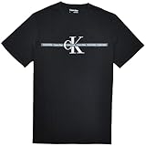 カルバン クライン カルバンクライン メンズ クルーネック 半袖 Tシャツ ロゴ ブラック Mサイズ [並行輸入品]