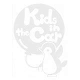 ホワイト（白） Kids in the car ペンギン ぺんぎん baby ステッカー 窓ガラス シール キッズ 車の後ろ キッズ イン ザ カー ※吸...