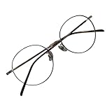 OTC ボストン メタル おしゃれ 眼鏡 丸 伊達眼鏡 女性向け クラシック マルチコート ブルーライトカット 日本国内仕上げ 2374 (C11BK/GL)