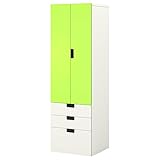 IKEA(イケア) STUVA ホワイト/グリーン 19887419 収納コンビネーション 扉/ 引き出し付き、ホワイト、グリーン