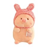 ぬいぐるみ かわいい癒しの変換ルル豚人形ルル豚ぬいぐるみかわいい貯金箱人形子供の人形ギフト ぬいぐるみ (Color : Pink, Size : A)