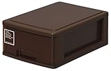 サンコープラスチック 小物収納 シルキー 幅18.2×奥26.5×高9.9cm ブラウン