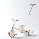 Gorocking 三輪車 折りたたみ 一台四役 4in1 押し棒付き 組み立て不要 対象年齢1.5～5歳 (ブラウンクマ)