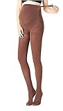 KOOYOL調整可能マタニティパンティーストッキング不透明タイツレギンス180d ( 5色) US サイズ: One size カラー: ブラウン