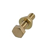 ブラス12ミリメートルx 50mmのオスは、六角ボルトナットワッシャーセットスレッド