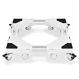 【2020改良版】洗濯機 台 キャスター付き かさ上げ 洗濯機置き台 冷蔵庫台 伸縮式 滑り止め付き 騒音対策 洗濯機スライド台 洗濯機パン