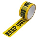 KEEP OUT 立入禁止 テープ 規制テープ バリケードテープ 粘着テープ 安全標識 幅4.8㎝×長さ25ｍ