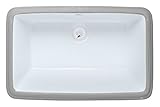 Mr Direct u1812-white磁器アンダーマウントシンクバスルームのアンサンブル 6.75 x 21.50 x 14.13 inches シルバー U1812-W-PUD-C