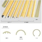 グローベン　パネル・丸竹（人工）　千年丸竹50ミゾ　黄　50.0ミゾ×L4000　A40EDL150Y　【ガーデニングDIY部材】