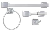 Ldr Prestige Bathware Set Includesタオルバー、タオルリング、ペーパーホルダー 4 Piece Bathware Set 162 4680 1