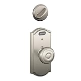 Schlage fe59 Geo 619付きCam内蔵アラーム、キャメロットコレクションGeorgian内部ノブドアロックデッドボルト Handleset Interior with Built-in