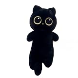 Dunuiov猫 ぬいぐるみ 黒猫 抱き枕 かわいい 抱き枕 昼寝枕 ソファークッション 子供用枕 可愛い ぬいぐるみ 大きい ぬいぐるみ だき枕 (65cm,ブラック)
