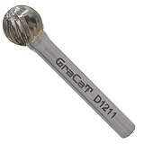 Gracat プロ仕様 超硬バー 先端形状：シングル刃 ボール型 12mm×10.8mm シャンク6mm 型番:14BD00169