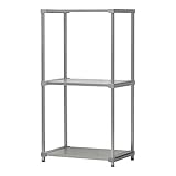 ※受注生産 返品・交換不可※選べる幅サイズ31段階！軽量アルミ製 収納ラック3段 棚板奥行54cm 高さ160cm 幅バリエーション30cm～180cm (95cm)