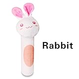 Pumpumly　スティック ガラガラ ふわふわ 布 おもちゃ 知育玩具　可愛い　動物 　赤ちゃん 用 聴覚に刺激　出産お祝い　プレゼント