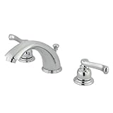 Kingston Brass KB961FL Two Handle 4 in. to 8 in. Mini Widespread Lavatory Faucet with Retail Pop-up