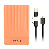 YOTUO ポータブル外付けハードドライブストレージ拡張モバイルHDD USB 3.0 PC、Mac、デスクトップ、ノートパソコン、PS4、PS5、Xbox One X/S、Xbox 360、Xbox Series X/S、オフィス&ゲーム用(オレンジ、750GB)