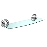Allied Brass PQN-33/18-PC 18 x 5 Glass Shelf Polished Chrome by Allied Brass