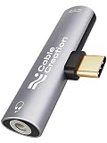 USB Cヘッドフォンオーディオアダプタ ，CableCreation 2-in-1 Type-C to デュアルType-Cハブデジタルオーディオ＆PD充電アダプタ Galaxy S22 Ultra, Google Pixel 2/2XL/3/3Xl,Galaxy Note 10/S10/S9用USB-Cスプリッター グレー