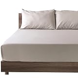 【デイリーコレクション】 ボックスシーツ 綿100% ゴム留め マットレスカバー G01 マチ幅30cm (マットレス厚25cmまで対応) ベッドカバー ベッドシーツ シングルロング(幅97cm×長さ210cm) ベージュ(グレージュ)
