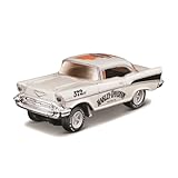 Maisto（マイスト）1/64 ハーレーダビッドソン カスタム ヴィークルズ シリーズ 11380 ／ ミニカー ダイキャストカー 完成品 (1957 シボレー ベルエア ホワイト 10129)