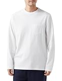 [Amazon Essentials] Tシャツ レギュラーフィット 長袖 メンズ ホワイト XL