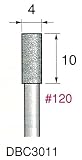 電着ダイヤモンドビット シリンダ型 4.0Φ x 10mm　3本入　DBC3011 #120　軸径3.0φ