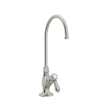 Rohl A1635LMSTN-2 Country Kitchen Filter Faucet with C Spout and Mini Metal Lever Handle, Satin Nick