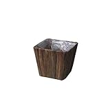 定番バスケット　ロータスステムカゴ　3寸角タイプ　縦型鉢カバー　ブラウン　3-1032　Lotus stem