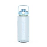 SANTECO 水筒 1500ML ボトル 1.5リットル BPAフリー ストロー付き 直飲 超軽量 携帯便利 おしゃれ 洗いやすい キャリーハンドル付き おしゃれ スポーツ ERIE プラカップシリーズ
