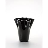 フリル花器 津軽びいどろ工房 ブラック ブラック F-49065