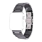 [Sakulaya] Apple Watch バンド セラミック製 アップルウォッチ バンド 長さ調整簡単 Apple Watch Series 9 8 7 6 SE Series 5 41mm/40mm/38mm 対応 バンド ブラック